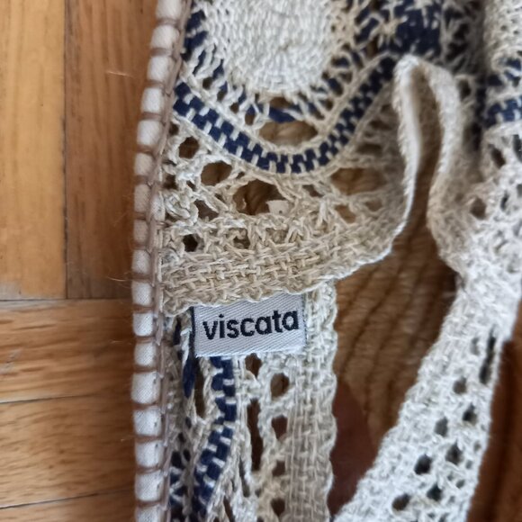 Espadrilles Garraf - Crochet White Navy Blue VISCATA, size 38 (8) - Picture 4 of 8